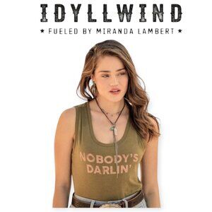 Idyllwind Olive Sleeveless Tank Top – Women's Medium, EUC, Relaxed & Comfy